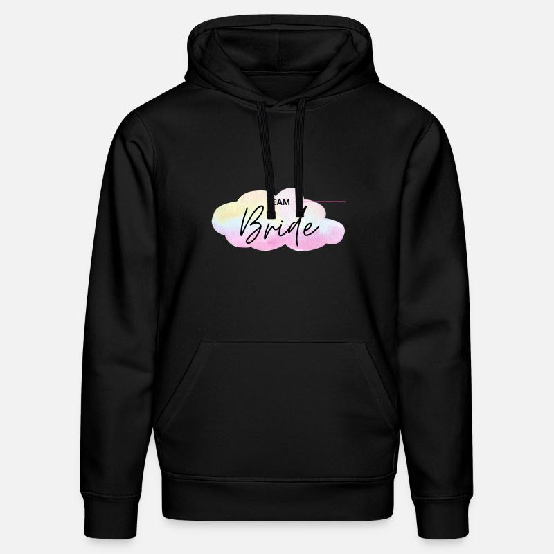 Team Bride - Regenbogen Wolke - Stanley/Stella Unisex Bio-Hoodie DRUMMER - Schwarz