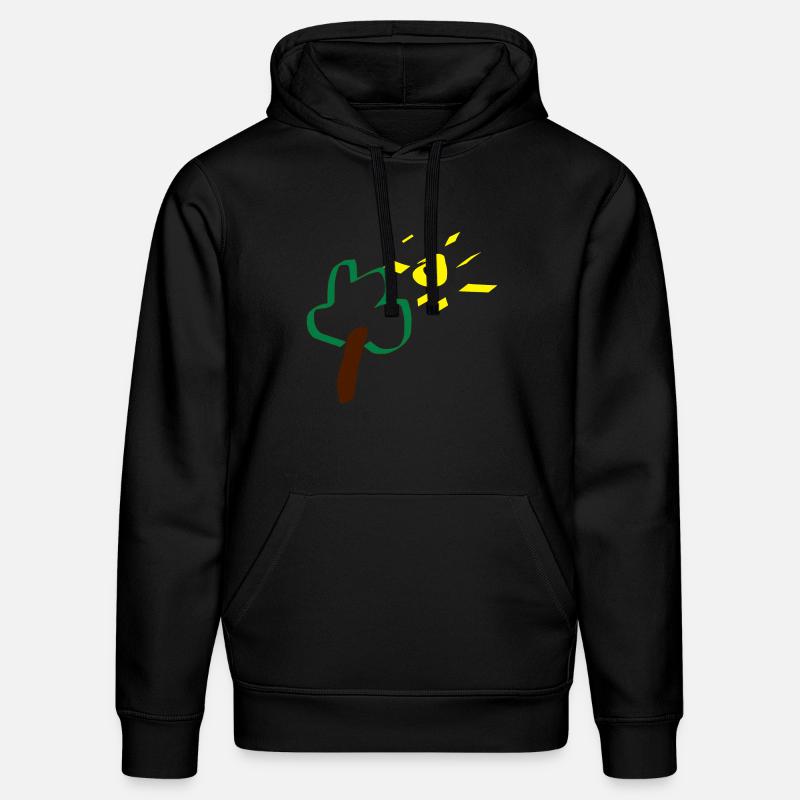 arbre soleil dessin cadeau bébé - Sweat à capuche bio DRUMMER Stanley/Stella Unisexe - noir