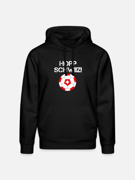 Hopp Schwiiz-Hopp Schweiz Soccer National Nati - Stanley/Stella DRUMMER økologisk unisex-hoodie - sort