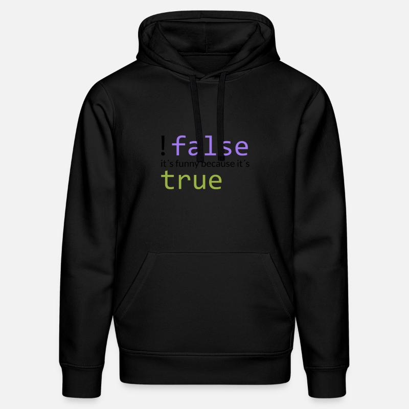 !false == true (dunkel) - Stanley/Stella Unisex Bio-Hoodie DRUMMER  - Schwarz