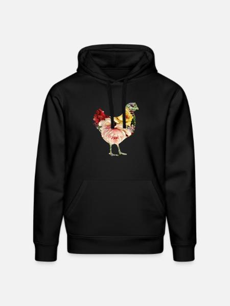 Blumen-Huhn - Stanley/Stella Unisex Bio-Hoodie DRUMMER - Schwarz