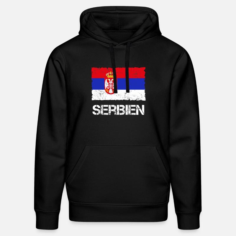 Serbie - Sweat à capuche bio DRUMMER Stanley/Stella Unisexe - noir