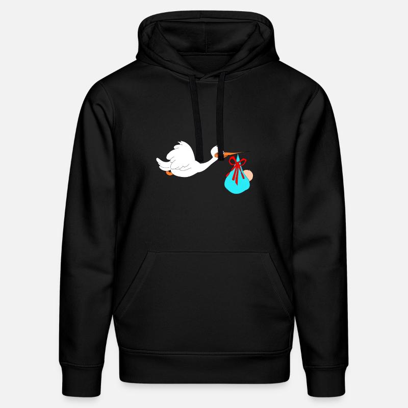 Stork apporte bébé - Sweat à capuche bio DRUMMER Stanley/Stella Unisexe - noir