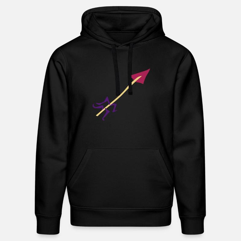 Symbole – Flèche - Sweat à capuche bio DRUMMER Stanley/Stella Unisexe - noir