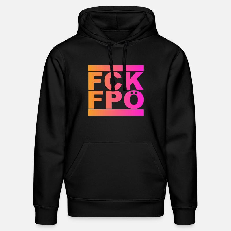 FCK FPÖ - Sweat à capuche bio DRUMMER Stanley/Stella Unisexe - noir