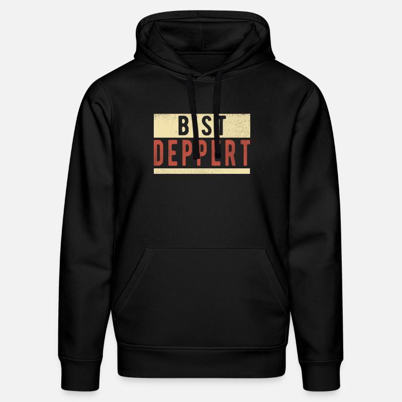Bist Deppert - Stanley/Stella Unisex Bio-Hoodie DRUMMER - Schwarz