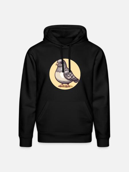 Gentle dove in a circle - Stanley/Stella DRUMMER Unisex Organic Hoodie - black