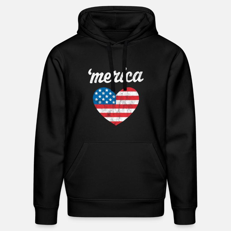 'merica - Sweat à capuche bio DRUMMER Stanley/Stella Unisexe - noir