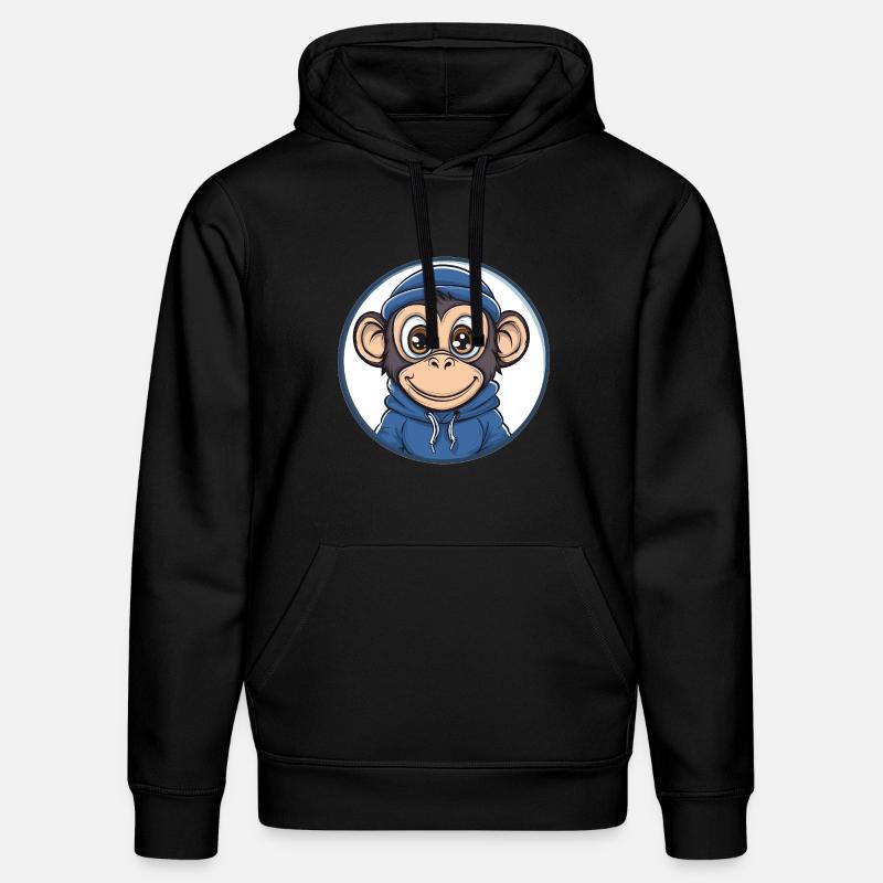 Singe cool avec capuche - Sweat à capuche bio DRUMMER Stanley/Stella Unisexe - noir