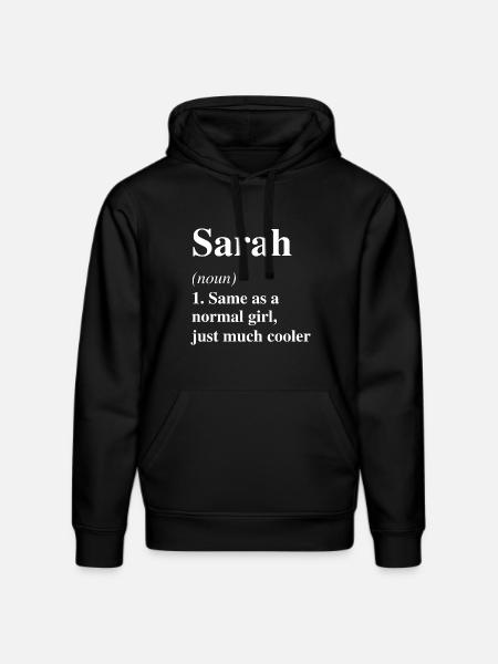 Sarah Definisjon Kul Navneordtak Gave - Stanley/Stella DRUMMER økologisk unisex-hettegenser - svart