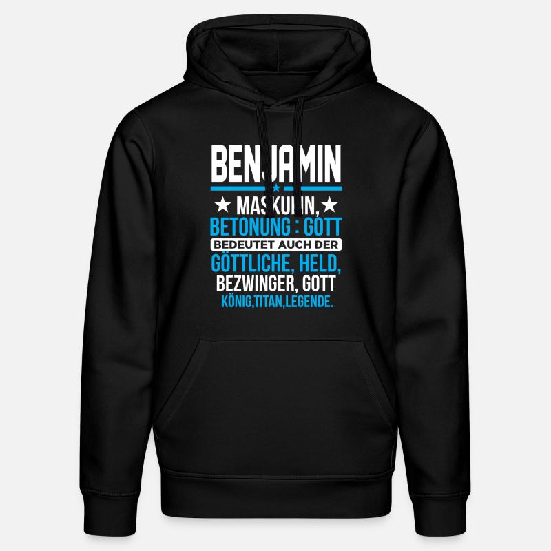 BENJAMIN - Titan - Stanley/Stella Unisex Bio-Hoodie DRUMMER  - Schwarz