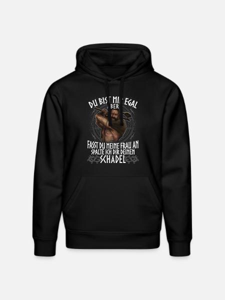 Wikinger - Schädel - Stanley/Stella Unisex Bio-Hoodie DRUMMER  - Schwarz