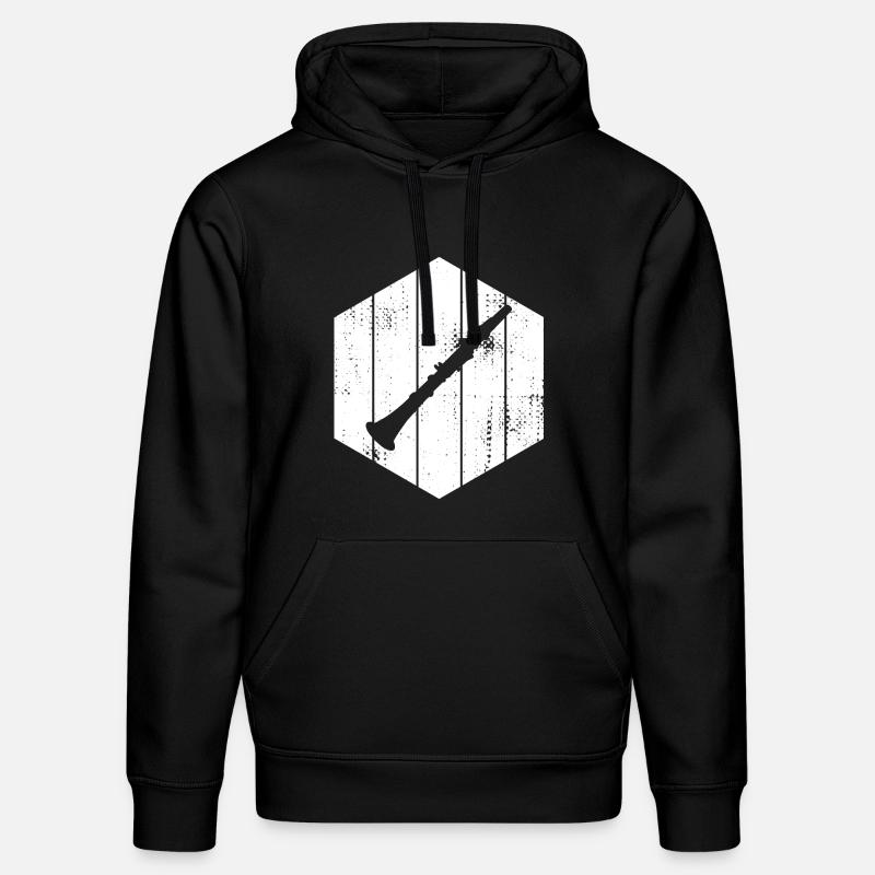 Clarinette - Sweat à capuche bio DRUMMER Stanley/Stella Unisexe - noir