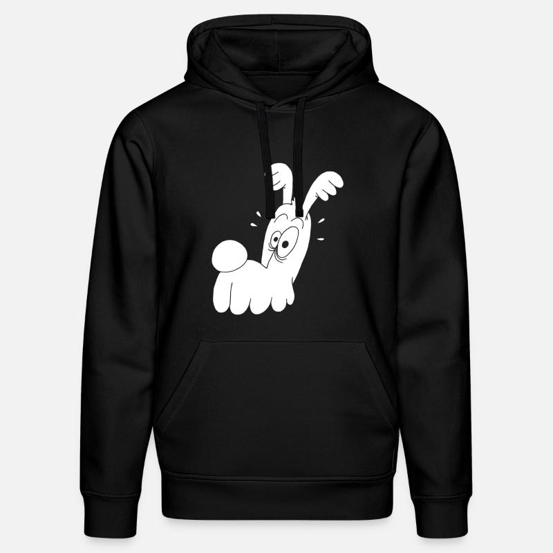 Chien blanc rigolo - Sweat à capuche bio DRUMMER Stanley/Stella Unisexe - noir