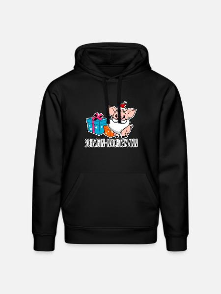 Merry Christmas with the Pig Nightman! - Stanley/Stella DRUMMER Unisex Organic Hoodie - black