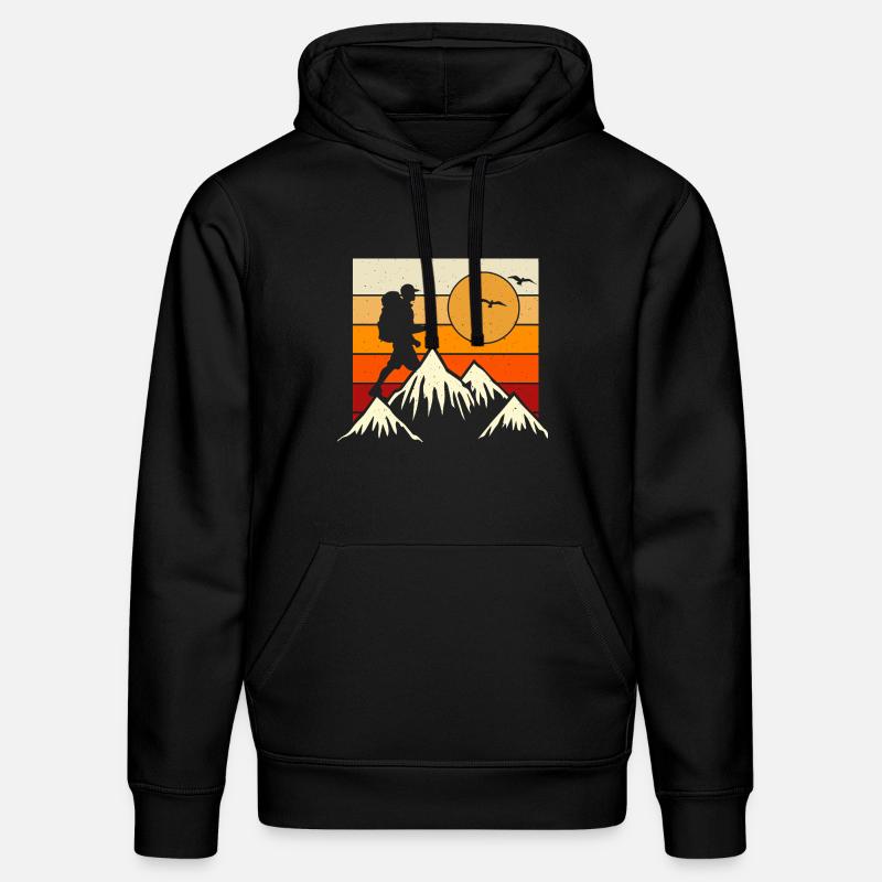 Randonnée Randonneur Alpiniste Cadeau - Sweat à capuche bio DRUMMER Stanley/Stella Unisexe - noir