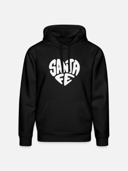 Santa Fe, New Mexico Heart Design - Stanley/Stella DRUMMER Unisex Organic Hoodie - black