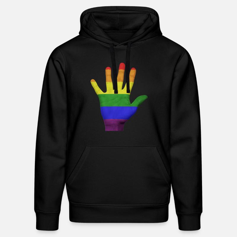 LGBT PRIDE Hand - Stanley/Stella Unisex Bio-Hoodie DRUMMER  - Schwarz