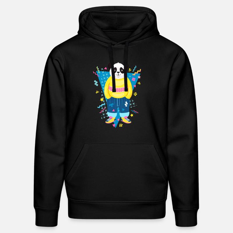 Cool 90s Style Panda - Sweat à capuche bio DRUMMER Stanley/Stella Unisexe - noir