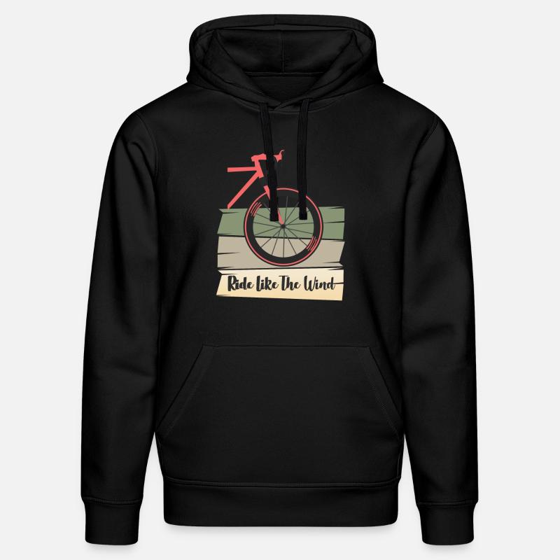 Bicyclette disant idée cadeau - Sweat à capuche bio DRUMMER Stanley/Stella Unisexe - noir