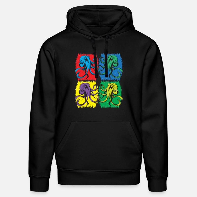 Octopus Pop Art - Sweat à capuche bio DRUMMER Stanley/Stella Unisexe - noir