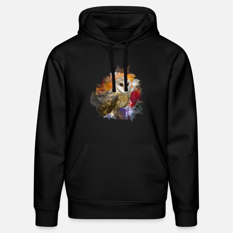 Eule - Stanley/Stella Unisex Bio-Hoodie DRUMMER  - Schwarz