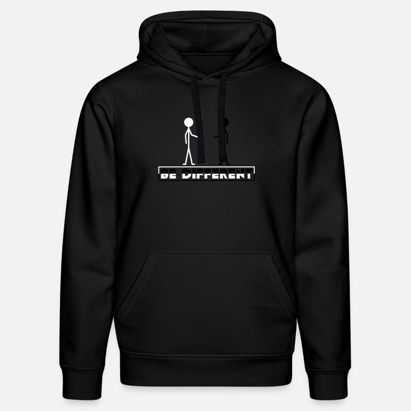 Sei anders - Stanley/Stella Unisex Bio-Hoodie DRUMMER  - Schwarz