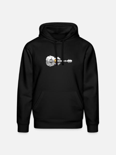 guitar - Stanley/Stella DRUMMER Unisex Organic Hoodie - black
