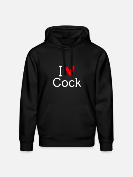I Love Cock - Stanley/Stella DRUMMER Unisex Organic Hoodie - black