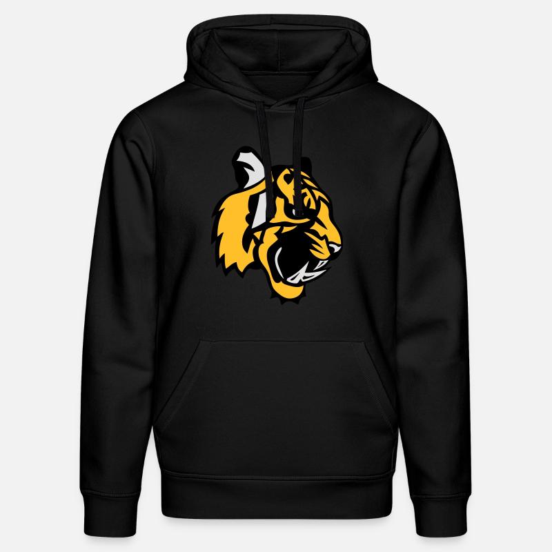 tigre face cartoon mascotte 28 - Sweat à capuche bio DRUMMER Stanley/Stella Unisexe - noir