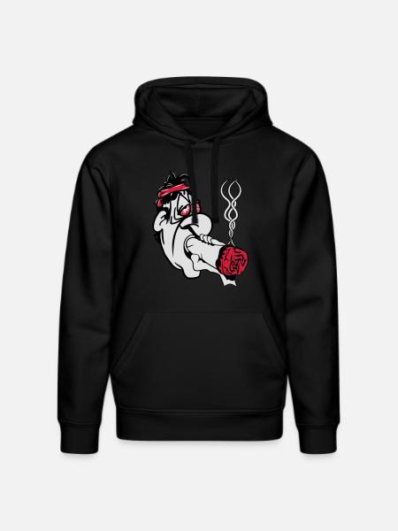 Kiffen jointly broad stoned - Stanley/Stella DRUMMER Unisex Organic Hoodie - black