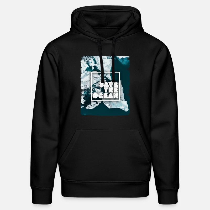 SAVE THE OCEAN - Sweat à capuche bio DRUMMER Stanley/Stella Unisexe - noir