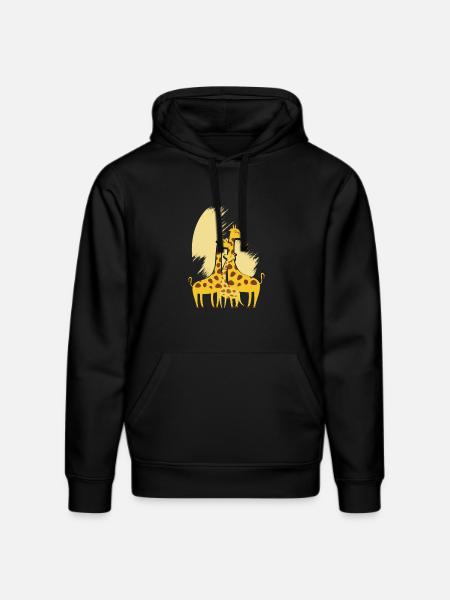Giraffe family - Stanley/Stella DRUMMER Unisex Organic Hoodie - black
