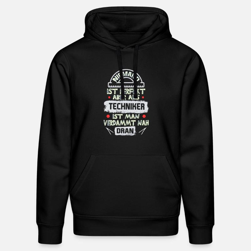 Techniker spruch - Stanley/Stella Unisex Bio-Hoodie DRUMMER  - Schwarz