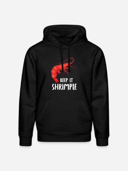 Shrimp Shrimp keep it Shrimple Aquarium Shrimp - Stanley/Stella DRUMMER Unisex Organic Hoodie - black