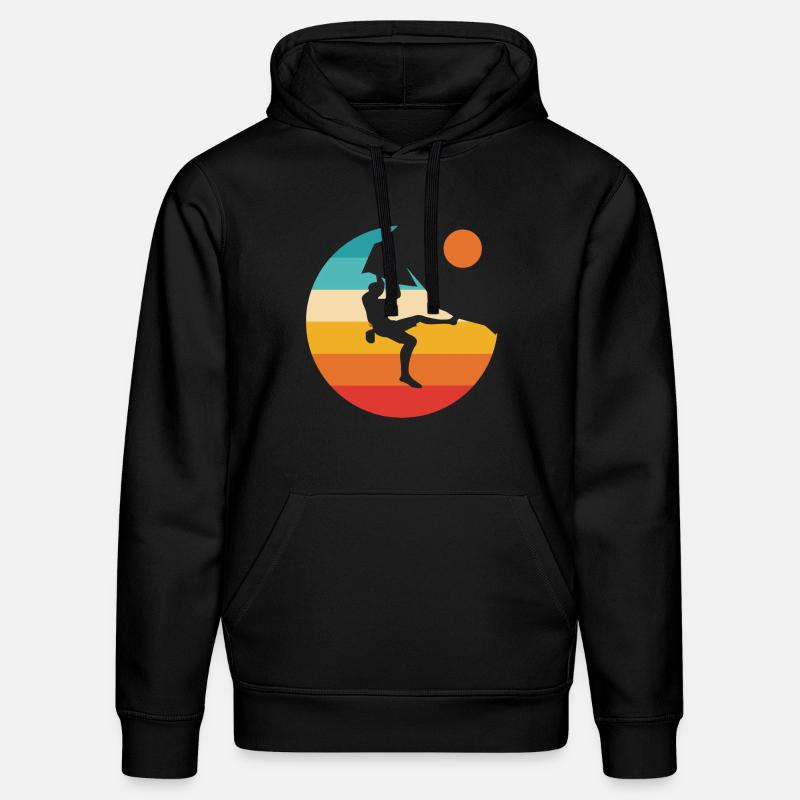 Klettern Klettern Bergsteiger Berg boulder - Stanley/Stella Unisex Bio-Hoodie DRUMMER  - Schwarz