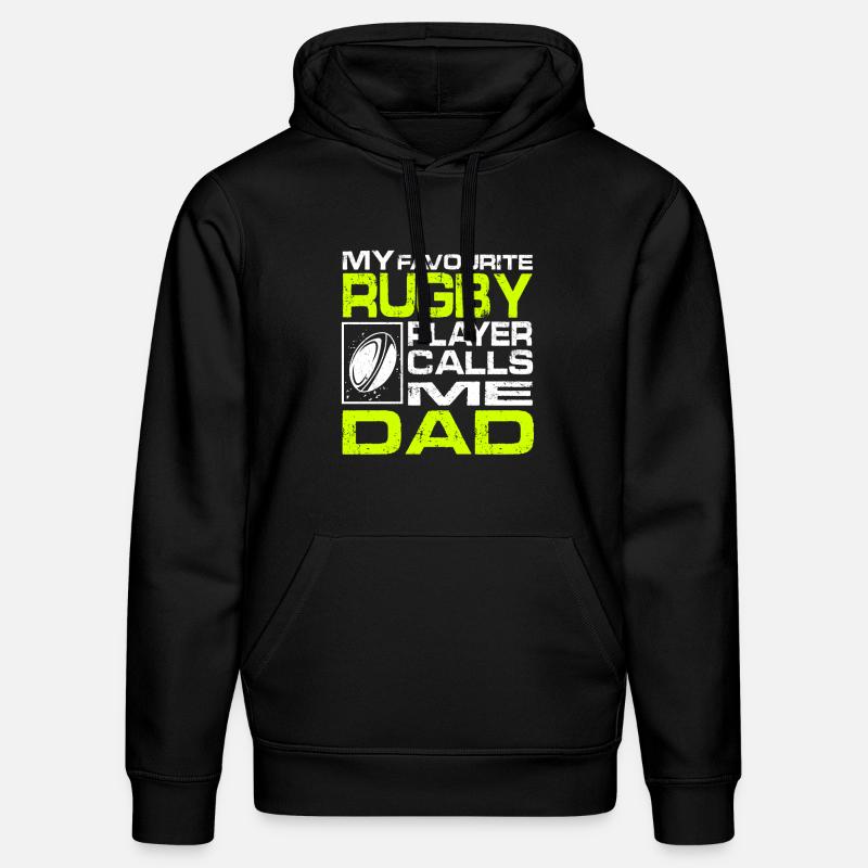Rugby Papa - Sweat à capuche bio DRUMMER Stanley/Stella Unisexe - noir