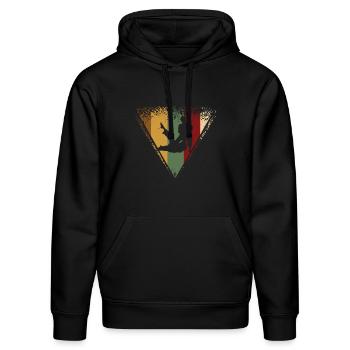 Judo Retro - Stanley/Stella DRUMMER Unisex Organic Hoodie - black - Front - Marisol (170cm) & Nik (191cm)
