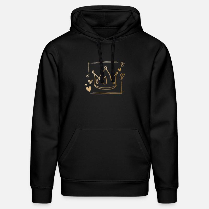 Krone Lineart - Stanley/Stella Unisex Bio-Hoodie DRUMMER - Schwarz