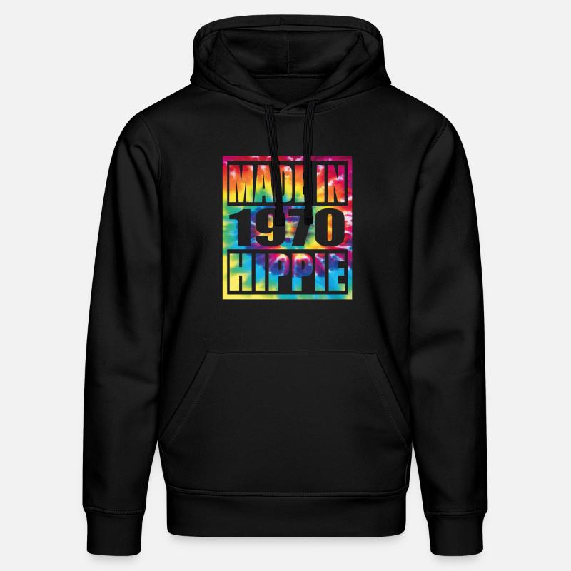 Anniversaire hippie 1970 - Sweat à capuche bio DRUMMER Stanley/Stella Unisexe - noir