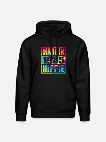 Hippie Birthday 1985 - Stanley/Stella DRUMMER Unisex Organic Hoodie - black