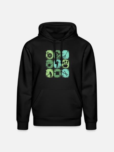 Garden Tools Gardener - Stanley/Stella DRUMMER Unisex Organic Hoodie - black