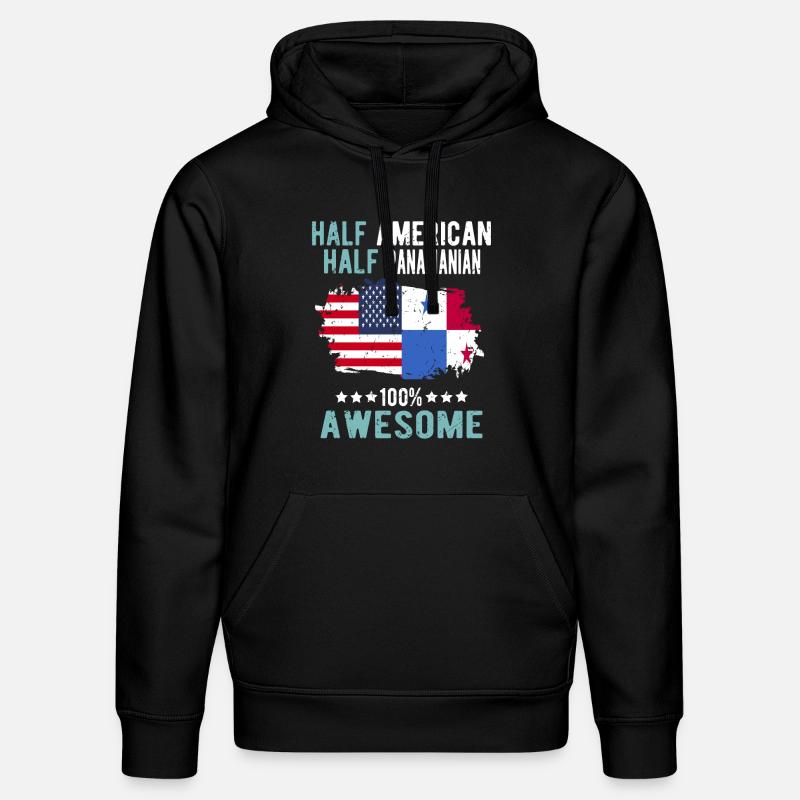 Halb Amerikaner Halb Panamese - Stanley/Stella Unisex Bio-Hoodie DRUMMER - Schwarz