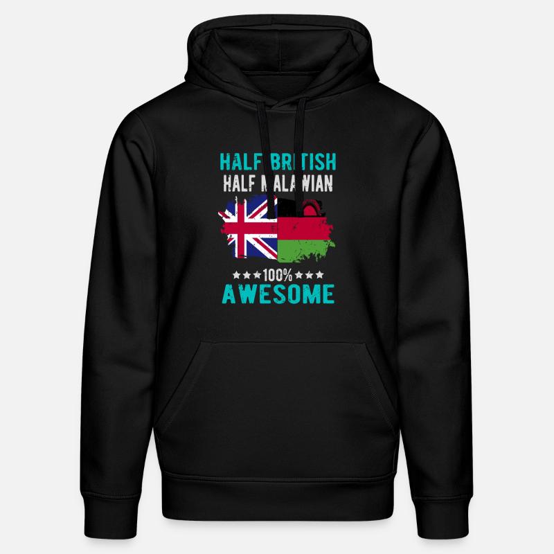 Halb Brite Halb Malawi - Stanley/Stella Unisex Bio-Hoodie DRUMMER  - Schwarz