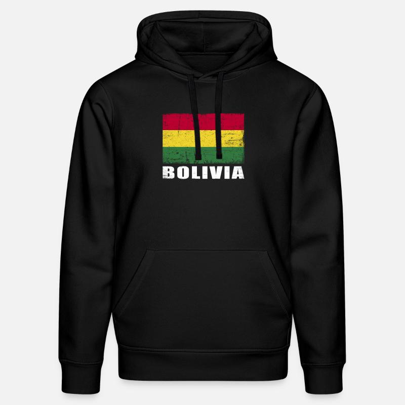 Bolivie Drapeau Grunge Bolivie Drapeau - Sweat à capuche bio DRUMMER Stanley/Stella Unisexe - noir