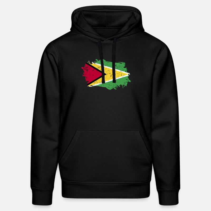 Guyana Flag Grunge Guyana Flag - Sweat à capuche bio DRUMMER Stanley/Stella Unisexe - noir