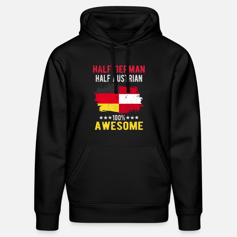 Half German Half Austrian - Stanley/Stella DRUMMER Unisex Organic Hoodie - black