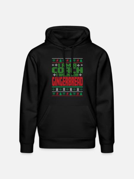 Coach Christmas Quote - Stanley/Stella DRUMMER Unisex Organic Hoodie - black