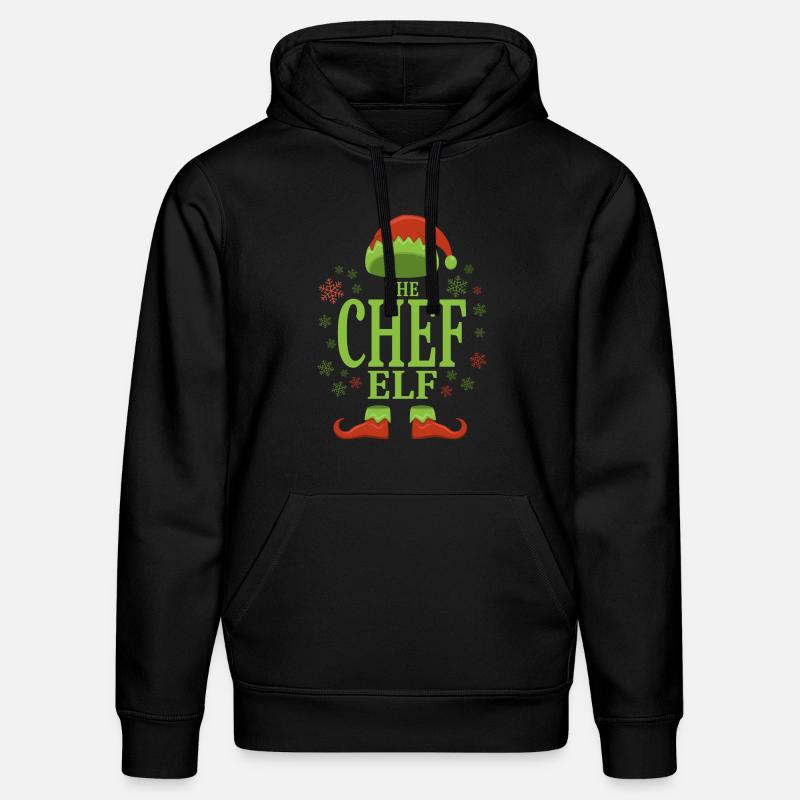 Chef Elfe de Noël - Sweat à capuche bio DRUMMER Stanley/Stella Unisexe - noir