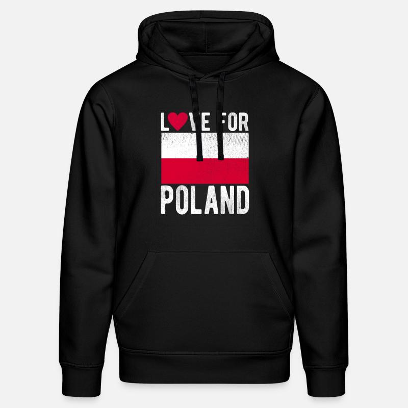 Drapeau de la Pologne - Sweat à capuche bio DRUMMER Stanley/Stella Unisexe - noir